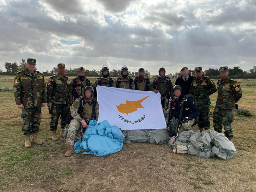 Cypriot Special Forces Paratroopers Jump Exercise in Egypt