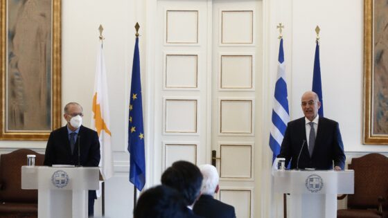The new Cypriot Foreign Minister met with Nikos Dendias