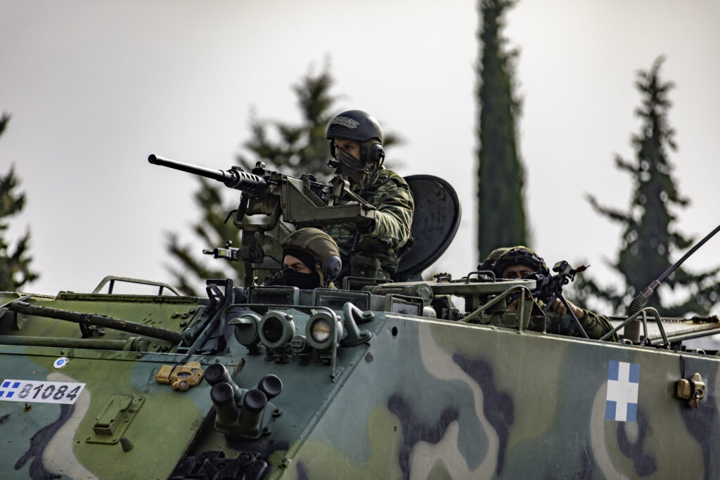 Hellenic Army soldiers in an M113 Armored Personnel Carrier | Greek Military Power Geopolitiki