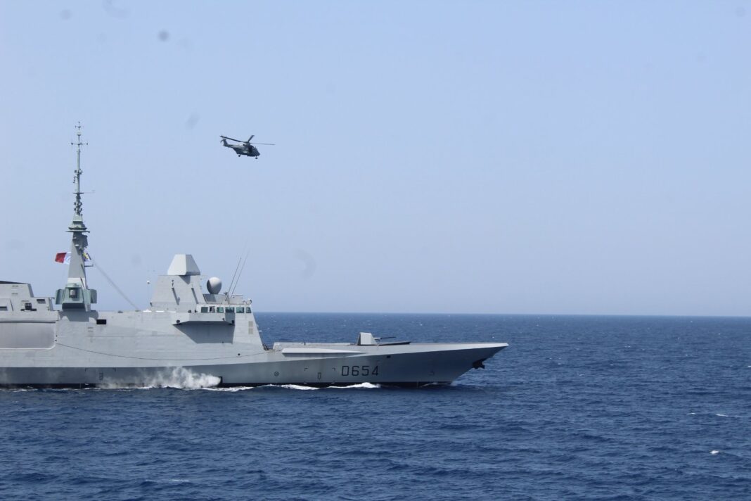 Air Defense Exercise between French and Greek frigate