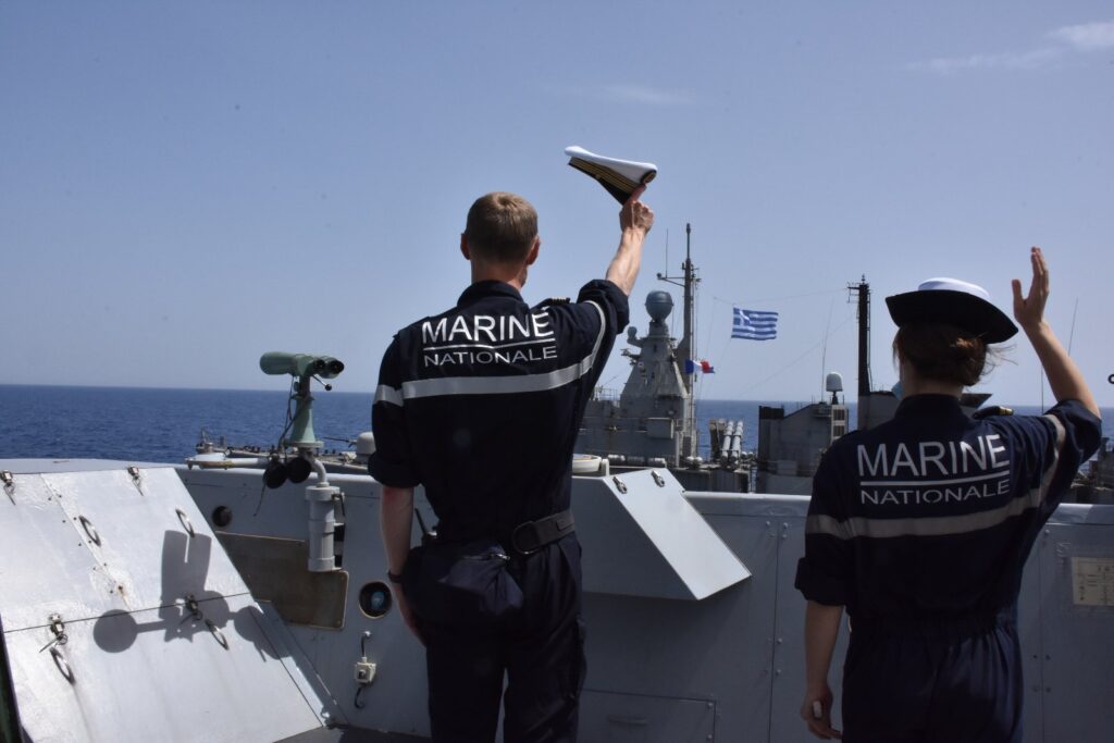 Air Defense Exercise between French and Greek frigate