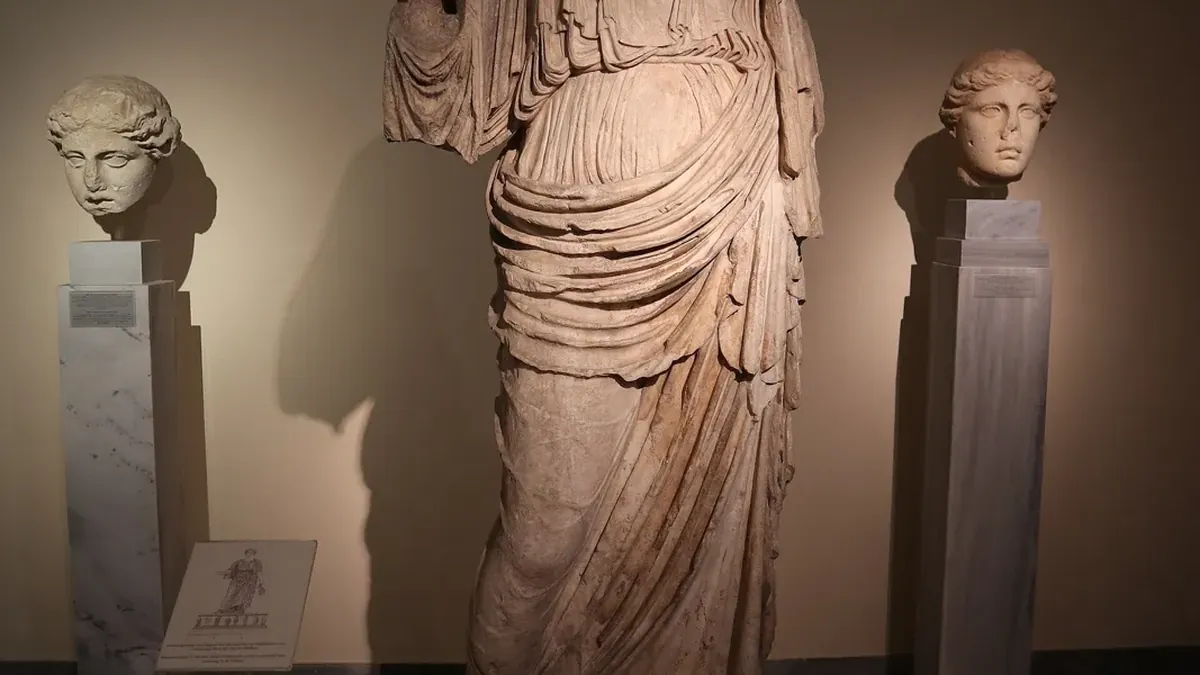 A Roman copy of the cult statue of Nemesis of Rhamnous by Agorakritos