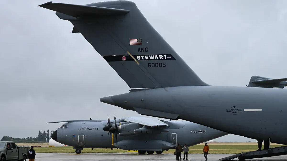 A German Air Force A400M transport aircraft
