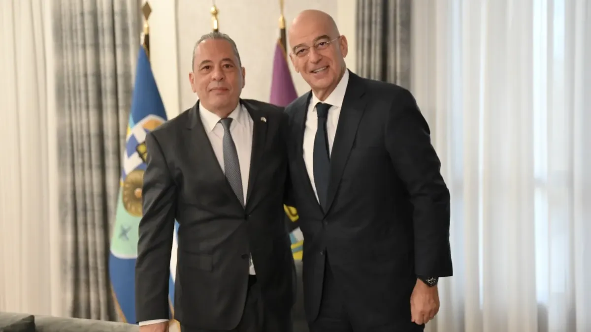 Nikos Dendias and Vasilis Palmas in Thessaloniki