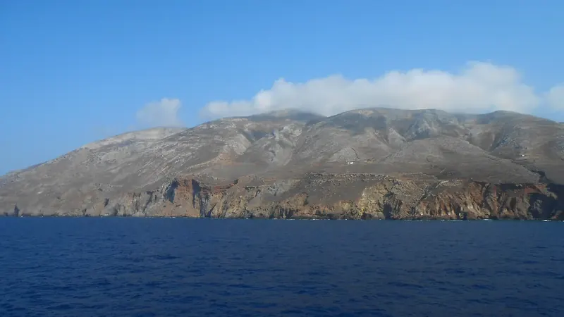 Coast of Kasos, one of the Dodecanese islands ceded to Greece in 1947