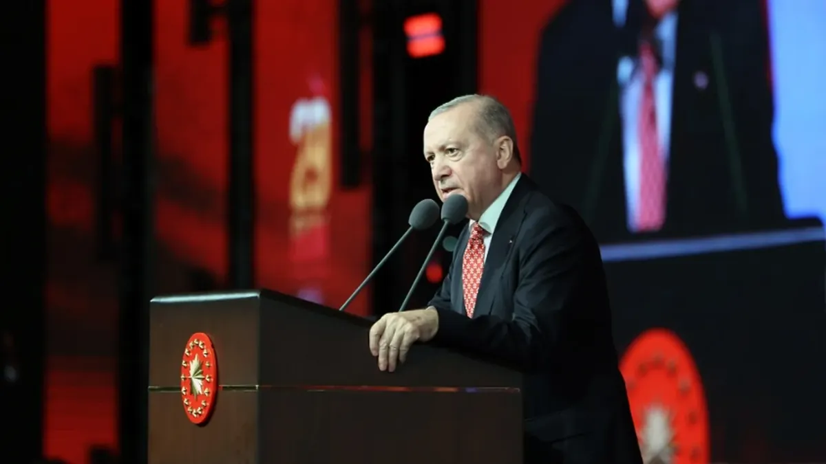 Recep Tayyip Erdoğan speaks at the official dinner for Republic Day and the Organization of Turkic States summit in Ankara, October 29, 2026