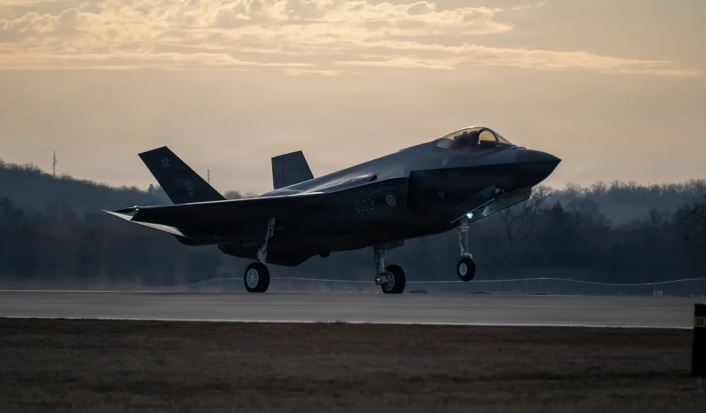 Finnish Air Force F-35A at Ebbing Air National Guard Base in Arkansas on February 18, 2026