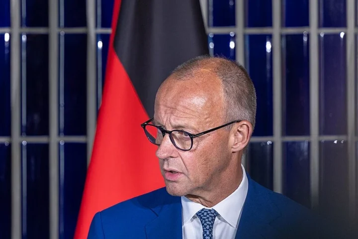 German Chancellor Friedrich Merz speaking at the European Arctic Summit in Rovaniemi on September 14, 2026