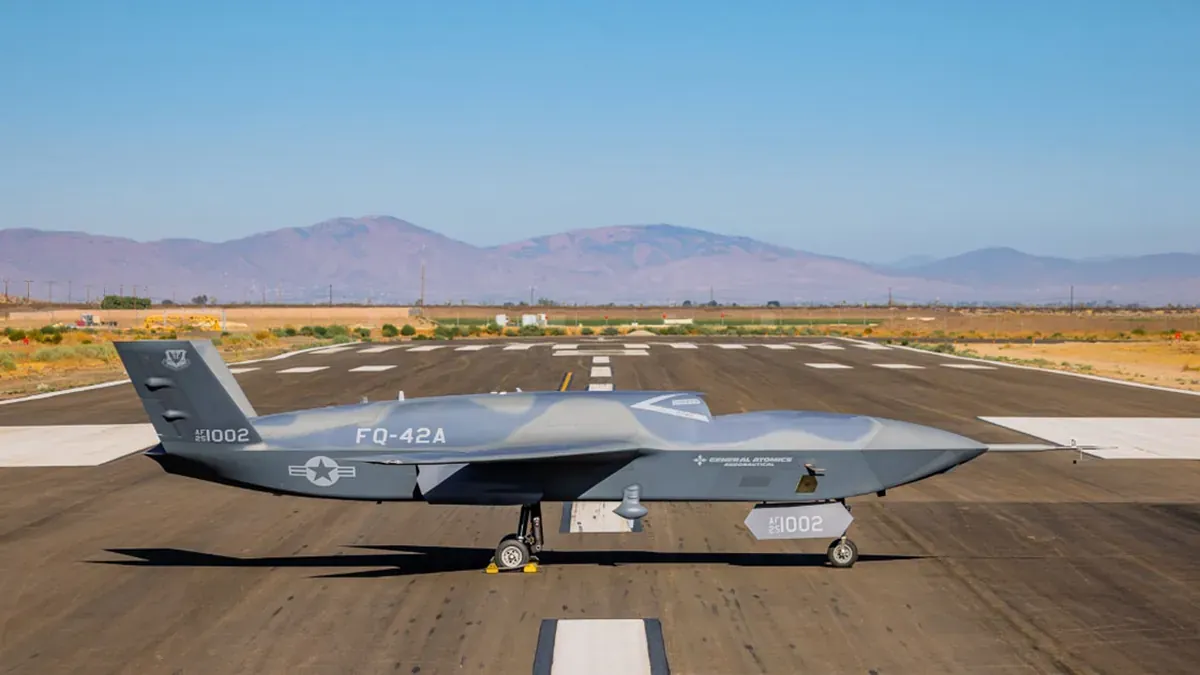 The FQ-42A unmanned fighter of GA-ASI