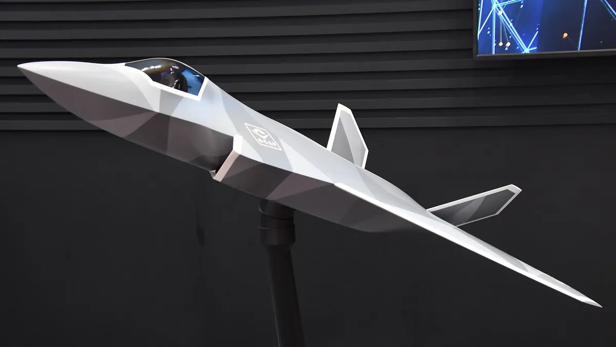 Mock-up of the GCAP fighter at an exhibition in Tokyo, October 2024