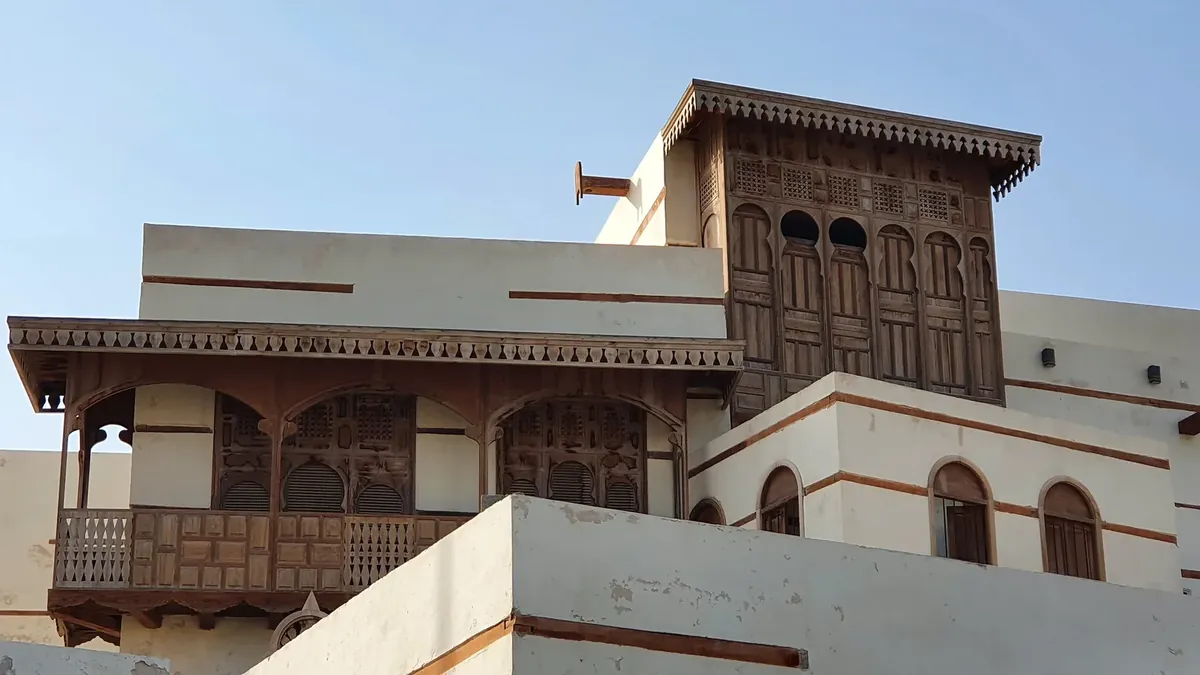 Traditional architecture in the old town of Yanbu on the Red Sea coast