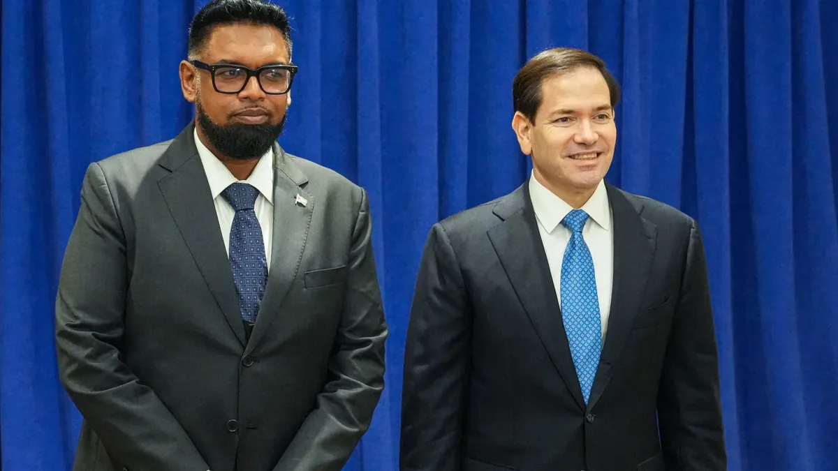 Guyana’s President Irfaan Ali meeting US Secretary of State Marco Rubio in New York