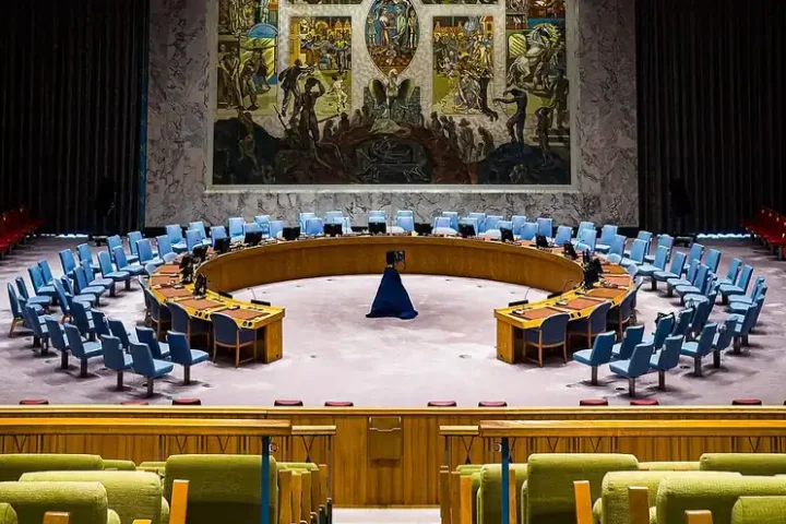 The Security Council chamber at United Nations headquarters in New York