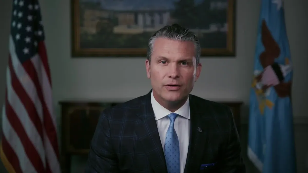 Pete Hegseth in the Department of War video on the Confucius Institutes