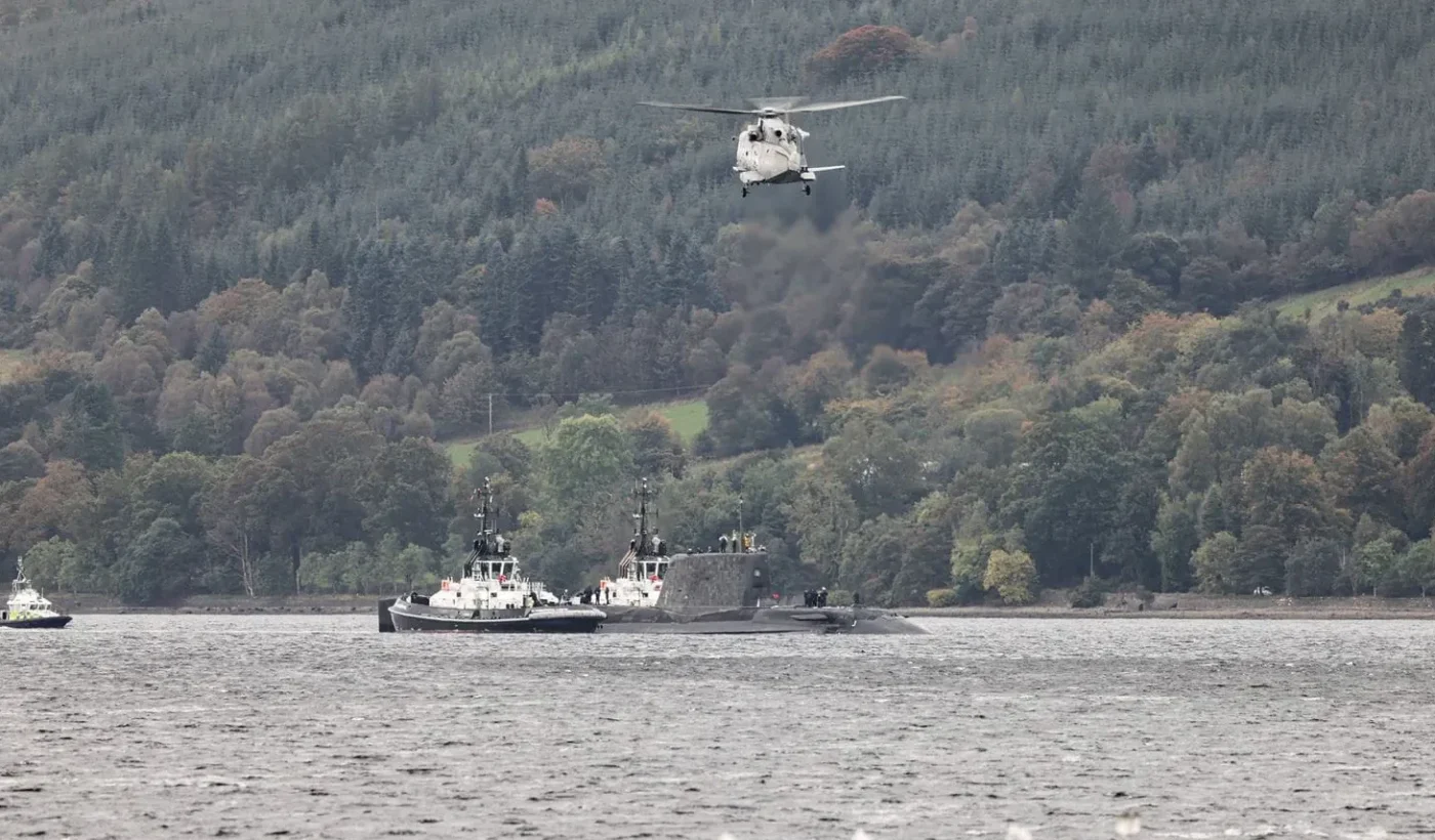 HMS Agamemnon arriving at HM Naval Base Clyde in October 2026