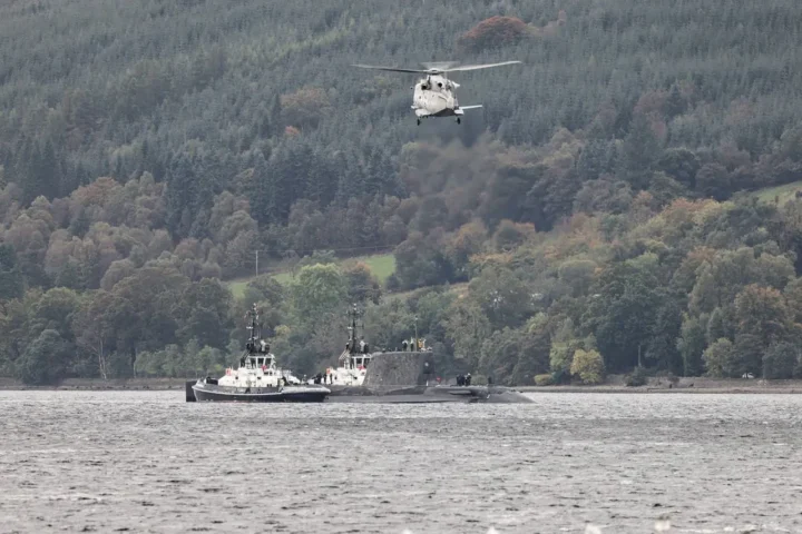 HMS Agamemnon arriving at HM Naval Base Clyde in October 2026