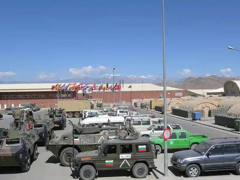 The military compound of ISAF at Kabul International Airport in June 2010