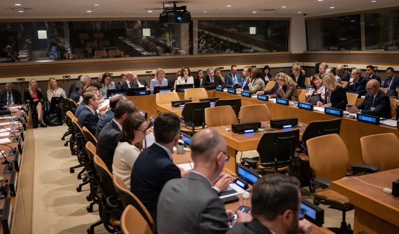 Kaja Kallas and delegates at the UN meeting on Black Sea food security in New York, September 22, 2026