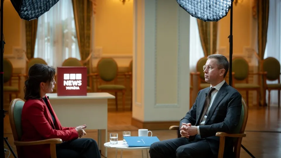 Prime Minister Sergii Koretskyi during an interview with a journalist of BBC News Ukraine