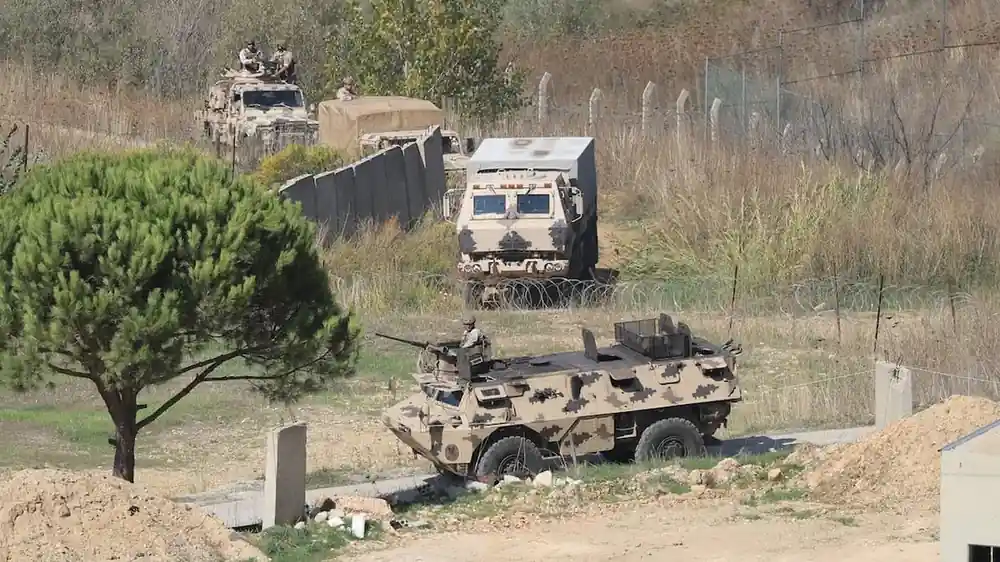 Lebanese Army vehicles during exercise Pegasus Cedar 2026