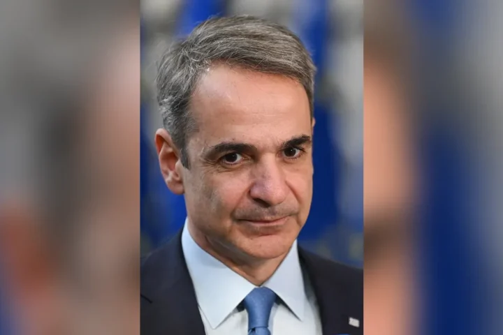 Greek Prime Minister Kyriakos Mitsotakis at the European Council in Brussels, March 2025