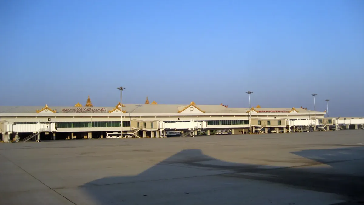 Passenger terminal of Mandalay International Airport in Myanmar