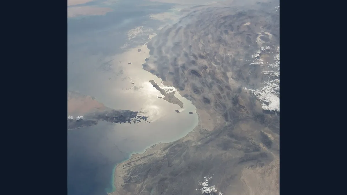 The Strait of Hormuz and Musandam Peninsula seen from the International Space Station