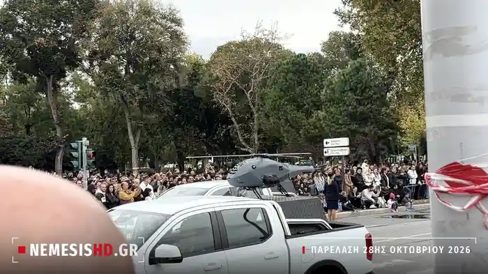 The Navy’s A900 at the October 28, 2026 parade in Thessaloniki