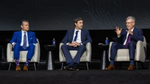 Secretary of War Pete Hegseth speaking on a panel at the AUSA annual meeting in Washington