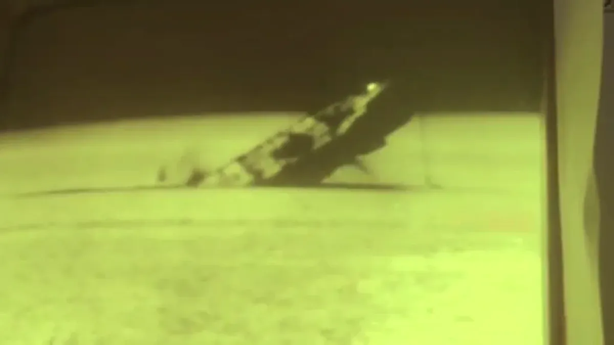 The frigate Bouboulina sinking after the torpedo strike
