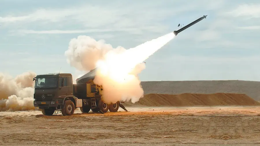 An EXTRA rocket with a range of up to 150 km launching from a PULS launcher