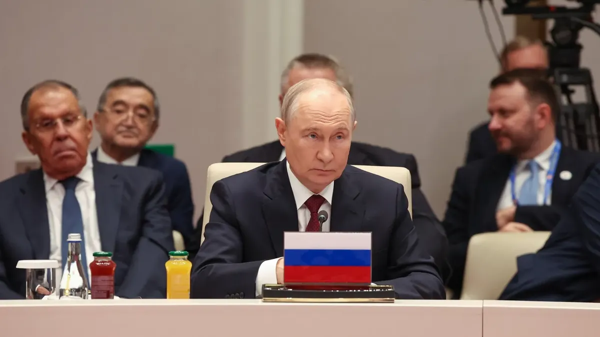 Russian President Vladimir Putin at the Shanghai Cooperation Organisation summit