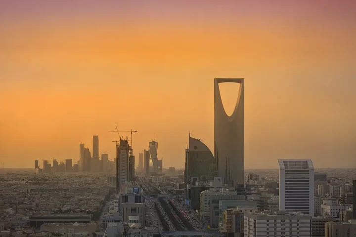 Panoramic view of Riyadh with skyscrapers