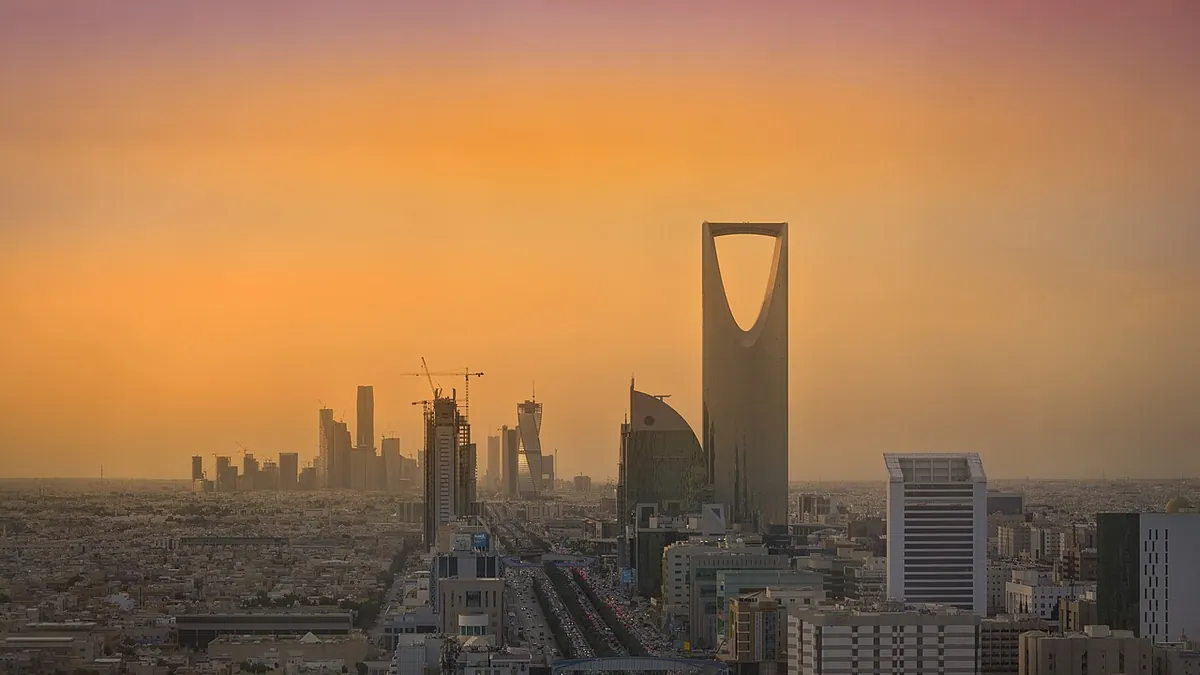 Panoramic view of Riyadh with skyscrapers