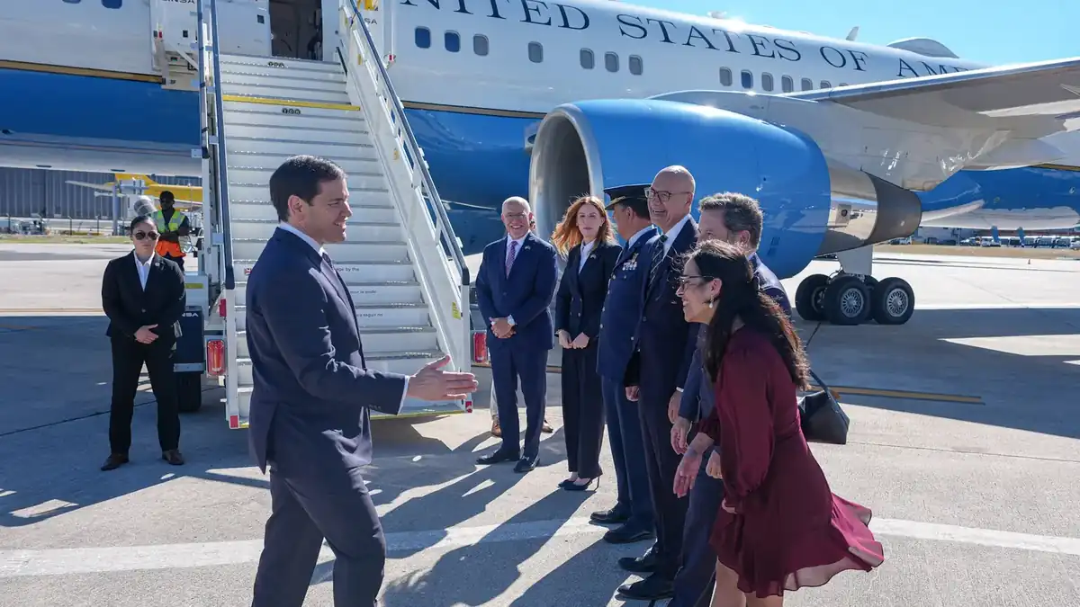 US Secretary of State Marco Rubio departing Lisbon, October 2026