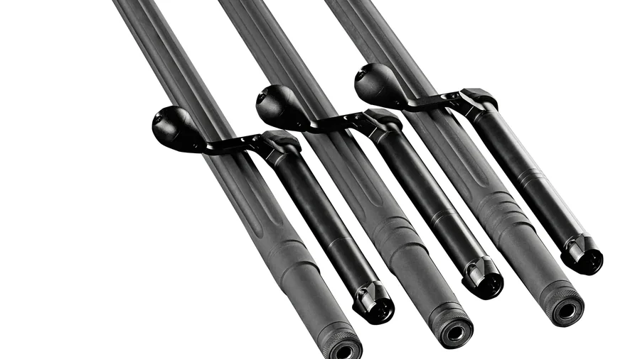 Three interchangeable barrels of the SAKO TRG M10 rifle