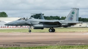 A Royal Saudi Air Force F-15SA Eagle at the Royal International Air Tattoo, RAF Fairford, July 2024