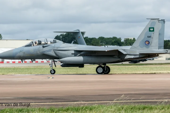 A Royal Saudi Air Force F-15SA Eagle at the Royal International Air Tattoo, RAF Fairford, July 2024