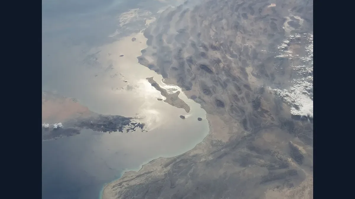 The Strait of Hormuz and Musandam Peninsula seen from the International Space Station