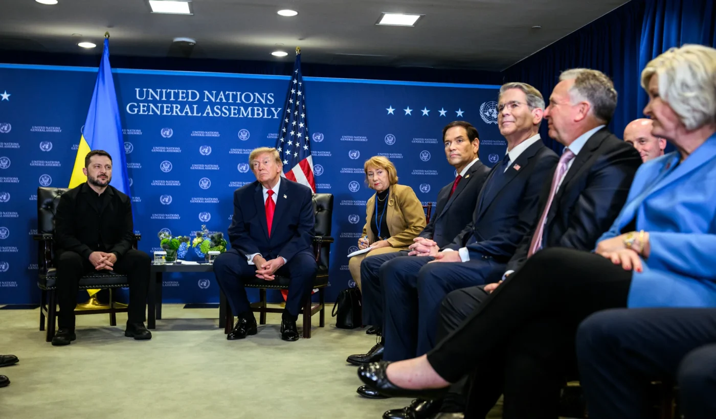Volodymyr Zelenskyy and Donald Trump meet at the United Nations on September 22, 2026