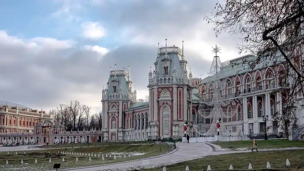 The Grand Palace at the Tsaritsyno museum-reserve in Moscow
