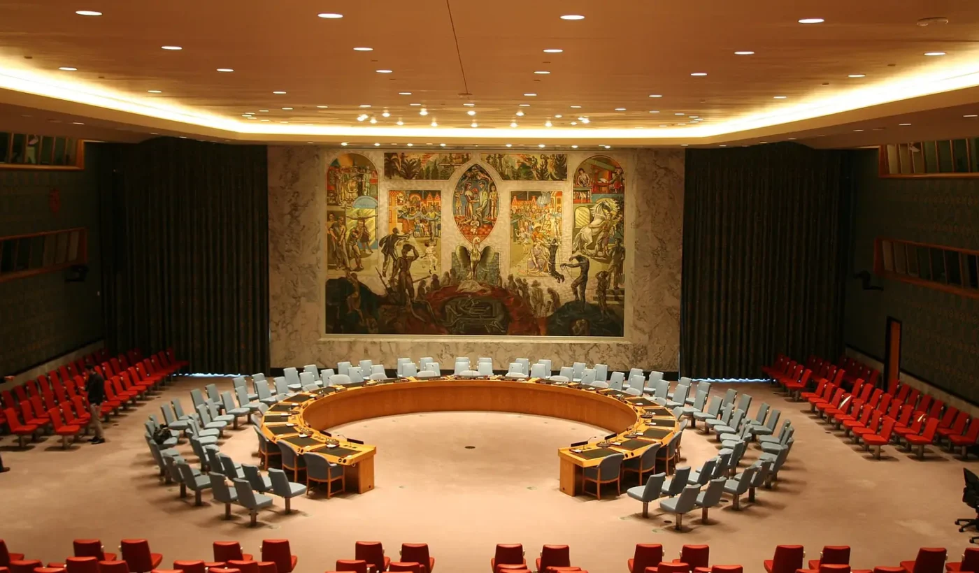 The UN Security Council chamber in New York