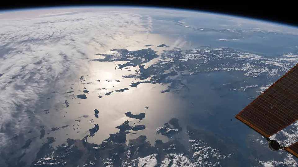 The Aegean Sea, Greece and the Ionian Sea seen from the International Space Station
