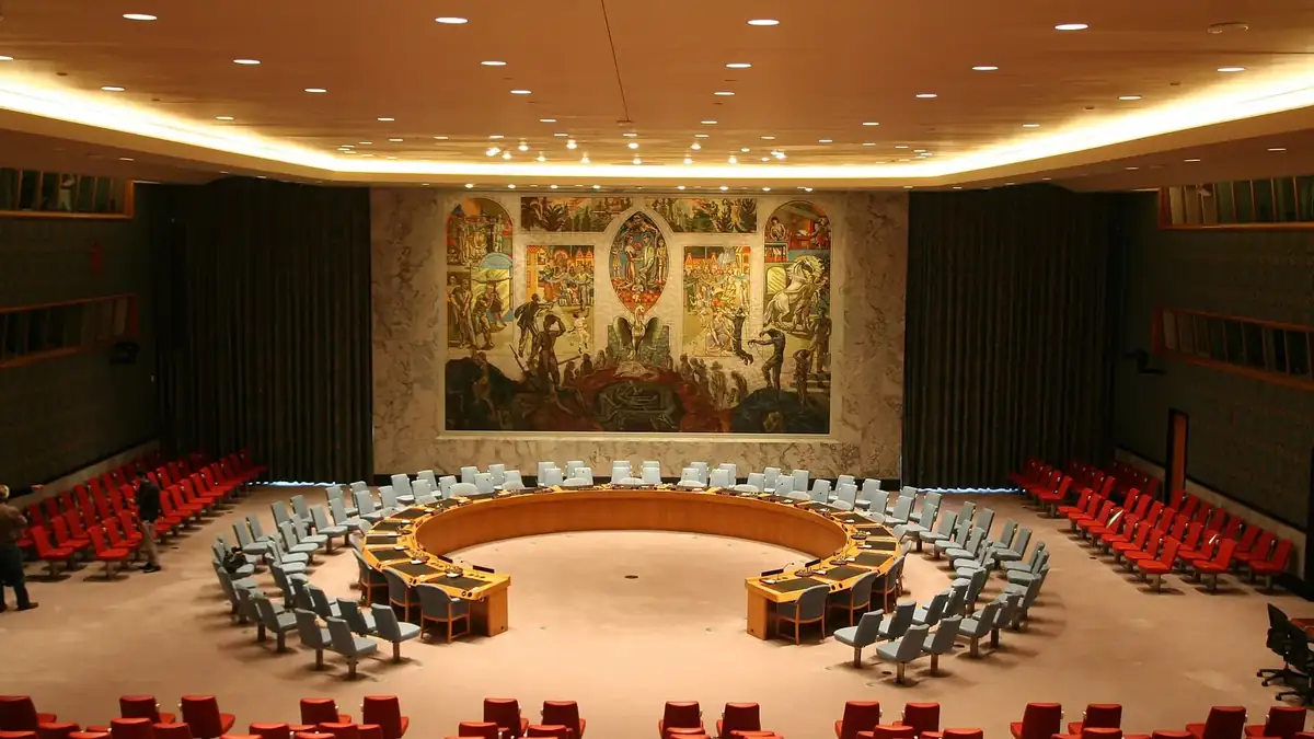 The United Nations Security Council chamber in New York