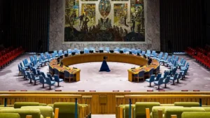 The Security Council chamber at United Nations headquarters in New York