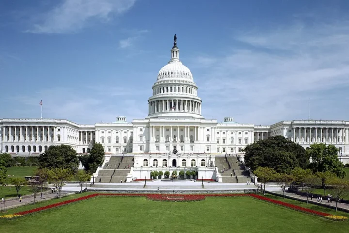 The west front of the United States Capitol building in Washington