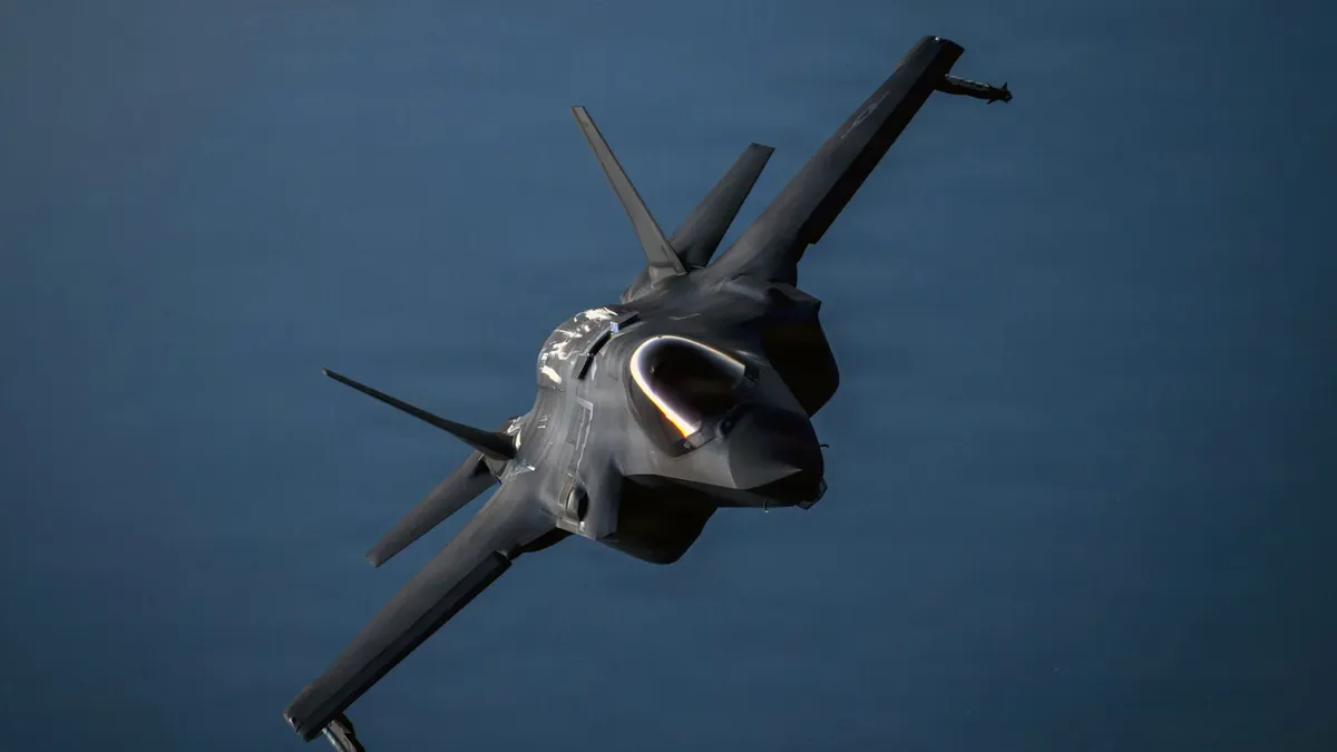 A US Air Force F-35A Lightning II fighter on a mission in the CENTCOM area of responsibility