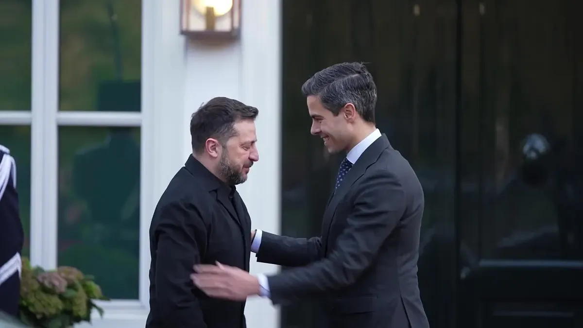 Rob Jetten welcomes Volodymyr Zelensky at the Catshuis in The Hague